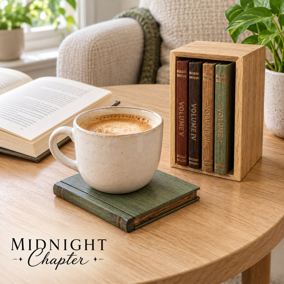 The Little Library — Book Coaster Set