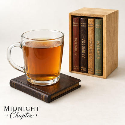 The Little Library — Book Coaster Set