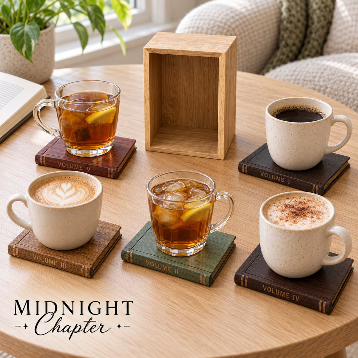 The Little Library — Book Coaster Set